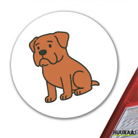 Aufkleber Bordeauxdogge Comic Bordeauxi 10cm Sticker