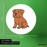 Aufkleber Bordeauxdogge Comic Bordeauxi 10cm Sticker