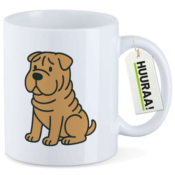 Kaffeetasse Shar Pei Comic PeiPei 330ml