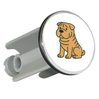 Waschbeckenstöpsel Shar Pei Comic PeiPei 4cm...