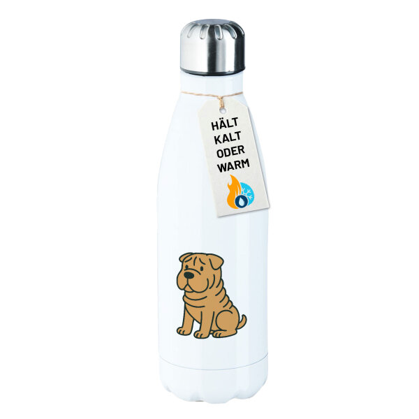 Edelstahl-Trinkflasche Shar Pei Comic PeiPei 500ml Wasserflasche