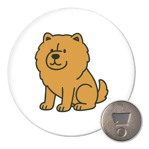 Magnet Chow-Chow Comic Chowie 59mm Kühlschrankmagnet
