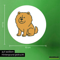 Aufkleber Chow-Chow Comic Chowie 10cm Sticker
