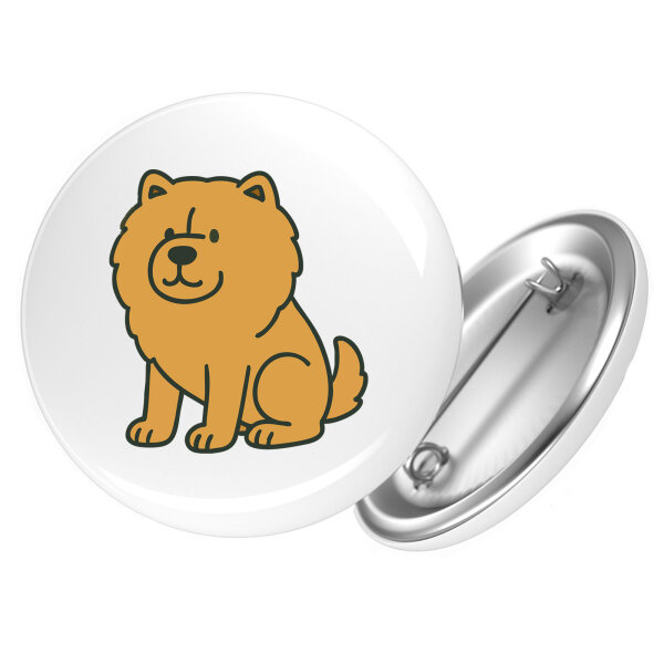 Button Chow-Chow Comic Chowie rund
