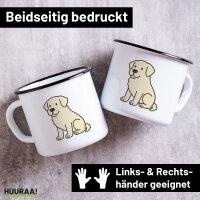 Emaille Tasse Kuvasz Comic Kuvi 300ml Vintage Emaille Becher