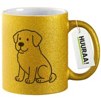 Glitzertasse Kuvasz Comic Kuvi 330ml
