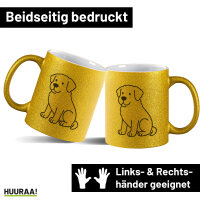 Glitzertasse Kuvasz Comic Kuvi 330ml