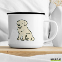 Emaille Tasse Maremmano Abruzzese Comic Maremmi 300ml Vintage Emaille Becher