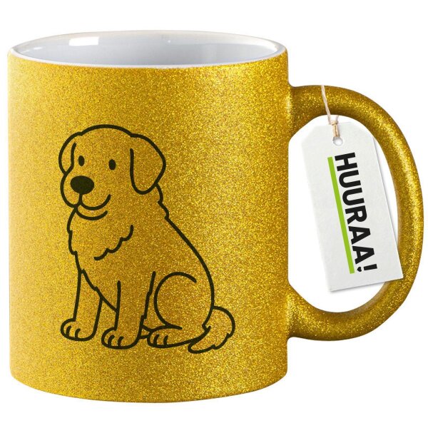 Glitzertasse Maremmano Abruzzese Comic Maremmi 330ml