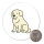 Magnet Maremmano Abruzzese Comic Maremmi 59mm Kühlschrankmagnet