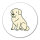 Aufkleber Maremmano Abruzzese Comic Maremmi 10cm rund