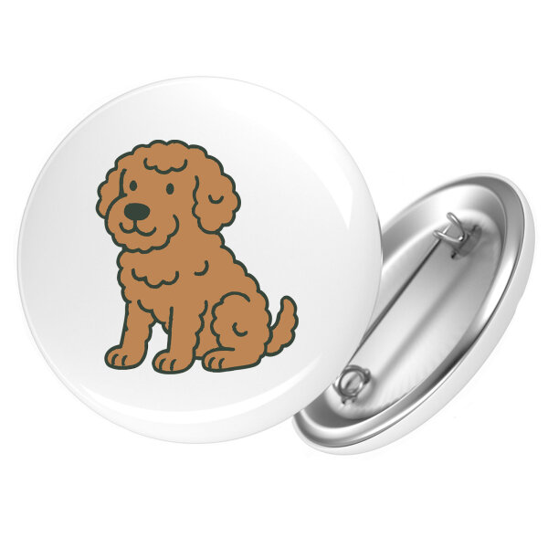Button Lagotto Romagnolo Comic Lagotti rund
