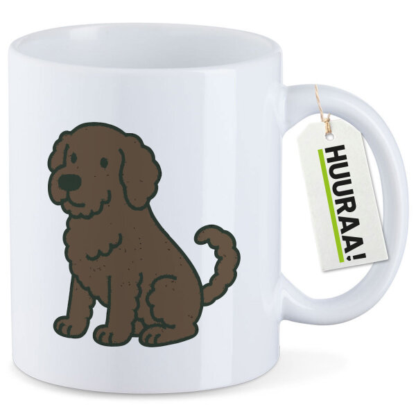 Kaffeetasse Portugiesischer Wasserhund Comic Porti 330ml