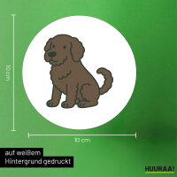 Aufkleber Portugiesischer Wasserhund Comic Porti 10cm Sticker
