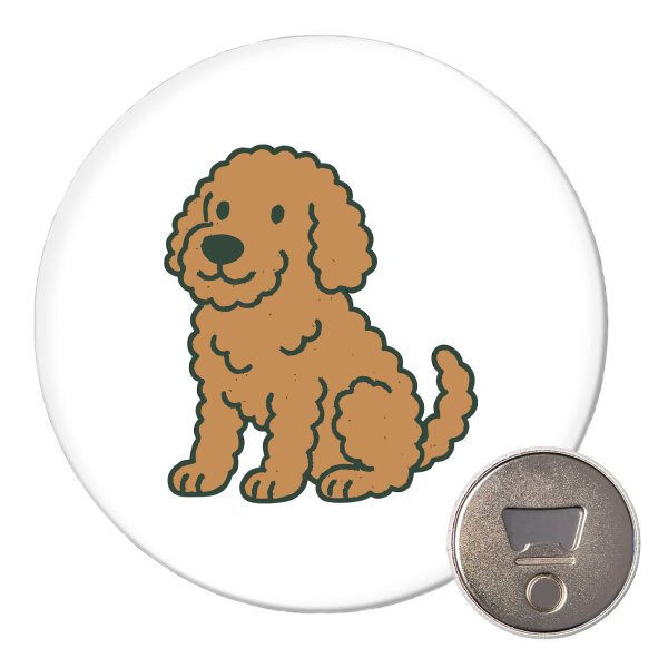 Magnet Labradoodle Comic Labradoo 59mm Kühlschrankmagnet
