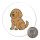 Magnet Labradoodle Comic Labradoo 59mm Kühlschrankmagnet