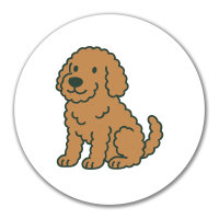 Aufkleber Labradoodle Comic Labradoo 10cm Sticker