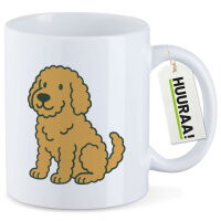 Kaffeetasse Goldendoodle Comic Goldiepoo 330ml