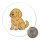 Magnet Goldendoodle Comic Goldiepoo 59mm Kühlschrankmagnet