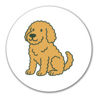 Aufkleber Goldendoodle Comic Goldiepoo 10cm Sticker