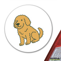 Aufkleber Goldendoodle Comic Goldiepoo 10cm Sticker