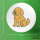 Button Goldendoodle Comic Goldiepoo rund