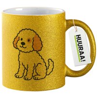 Glitzertasse Cavapoo Comic Caviepoo 330ml
