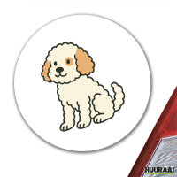 Aufkleber Cavapoo Comic Caviepoo 10cm Sticker