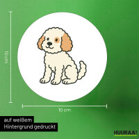 Aufkleber Cavapoo Comic Caviepoo 10cm Sticker