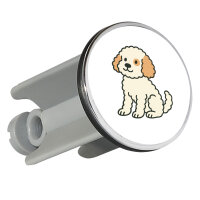 Waschbeckenstöpsel Cavapoo Comic Caviepoo 4cm...