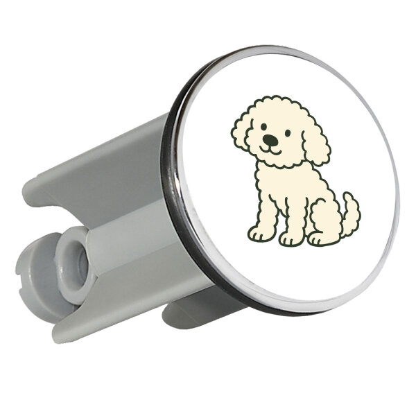 Waschbeckenstöpsel Maltipoo Comic Malti 4cm Abflussstopfen