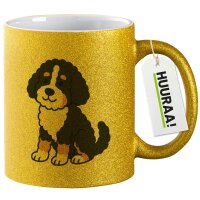 Glitzertasse Bernedoodle Comic Berniepoo 330ml