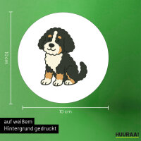 Aufkleber Bernedoodle Comic Berniepoo 10cm Sticker
