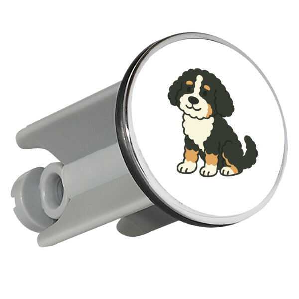 Waschbeckenstöpsel Bernedoodle Comic Berniepoo 4cm Abflussstopfen