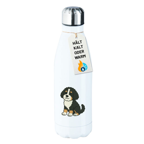 Edelstahl-Trinkflasche Bernedoodle Comic Berniepoo 500ml Wasserflasche