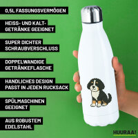 Edelstahl-Trinkflasche Bernedoodle Comic Berniepoo 500ml Wasserflasche