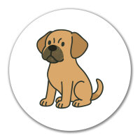 Aufkleber Puggle Comic Puggy 10cm Sticker