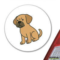 Aufkleber Puggle Comic Puggy 10cm Sticker