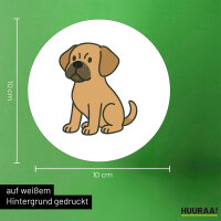 Aufkleber Puggle Comic Puggy 10cm Sticker