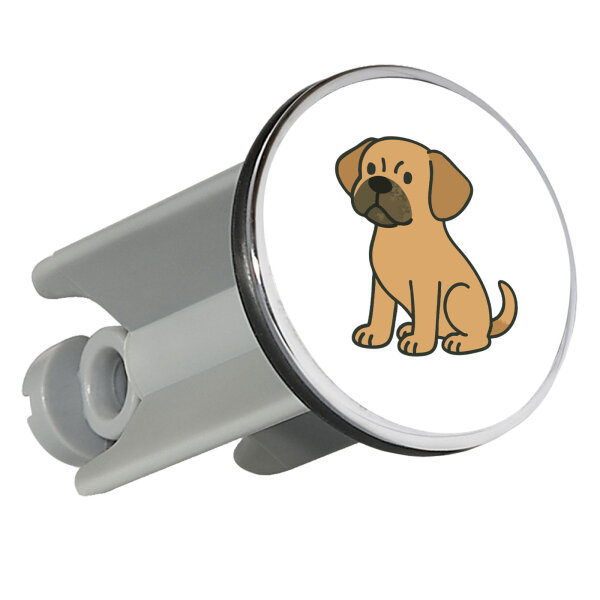 Waschbeckenstöpsel Puggle Comic Puggy 4cm Abflussstopfen