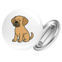 Button Puggle Comic Puggy rund