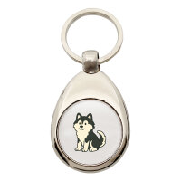 Schlüsselanhänger Pomsky Comic PomPom