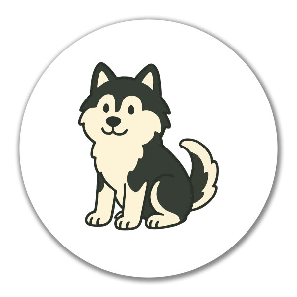 Aufkleber Pomsky Comic PomPom 10cm Sticker
