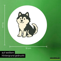 Aufkleber Pomsky Comic PomPom 10cm Sticker