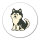 Aufkleber Pomsky Comic PomPom 10cm Sticker