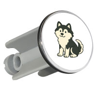 Waschbeckenstöpsel Pomsky Comic PomPom 4cm...