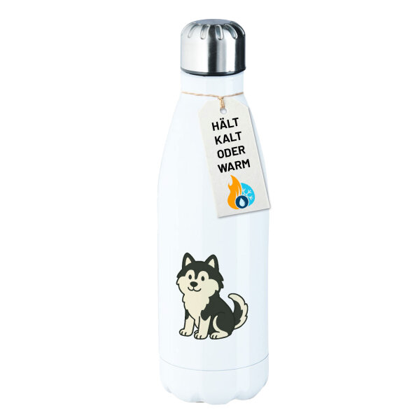 Edelstahl-Trinkflasche Pomsky Comic PomPom 500ml Wasserflasche