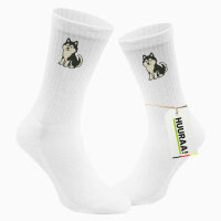 Unisex Socken Pomsky Comic PomPom Größe 37/46 White Motiv Tennissocken