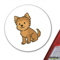 Aufkleber Yorkipoo Comic Yorkiepoo 10cm rund