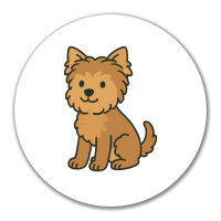 Aufkleber Yorkipoo Comic Yorkiepoo 10cm Sticker